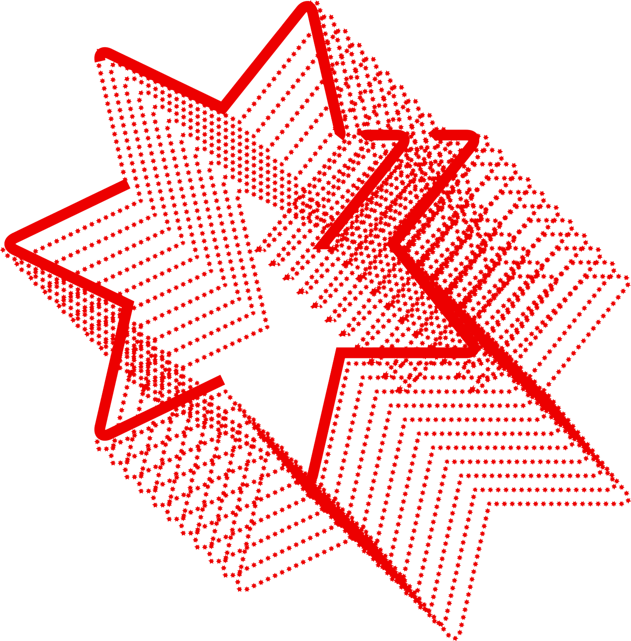 NAB red star logo with red shadow
