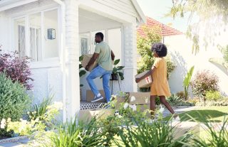 couple moving into their home