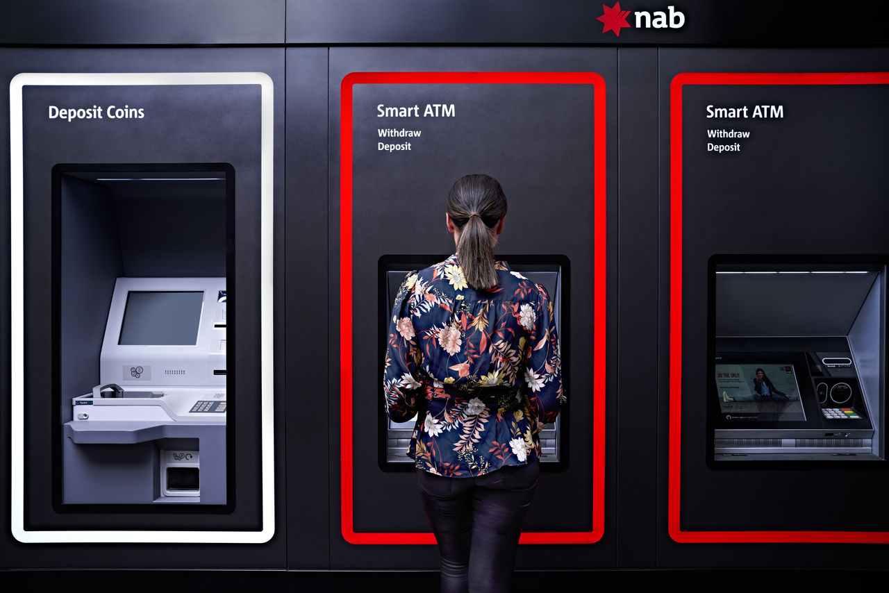 Woman at NAB ATM