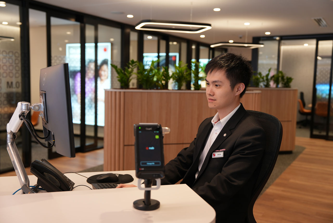 Banker at NAB's Chatswood Financial Centre