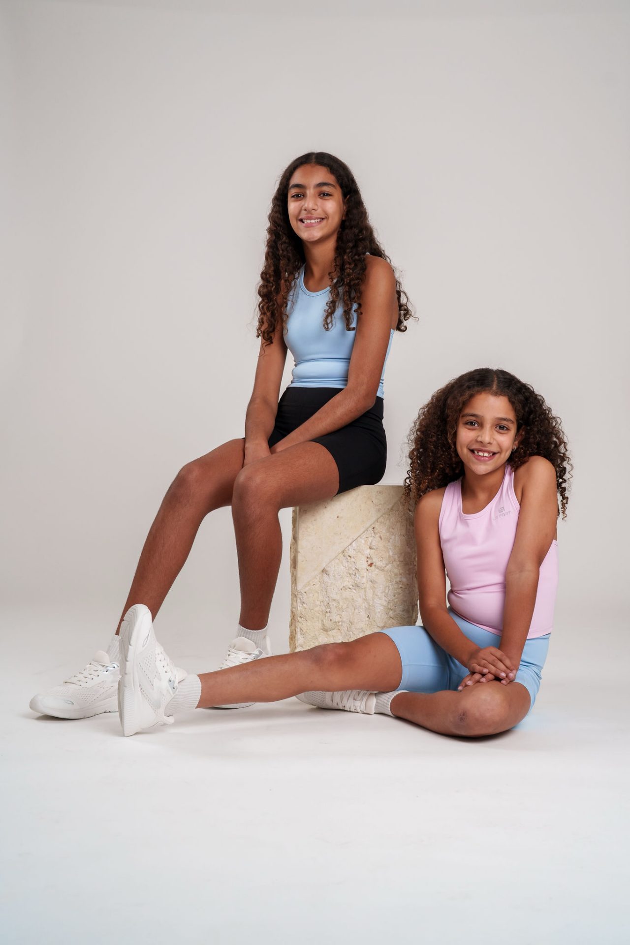 Two girls in active wear