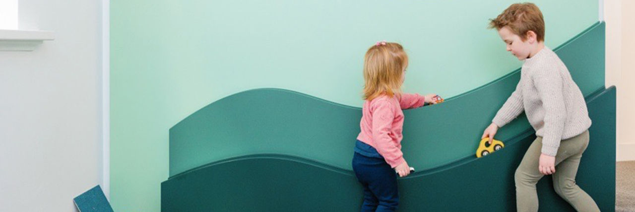 two children playing at bright sparks learning studio