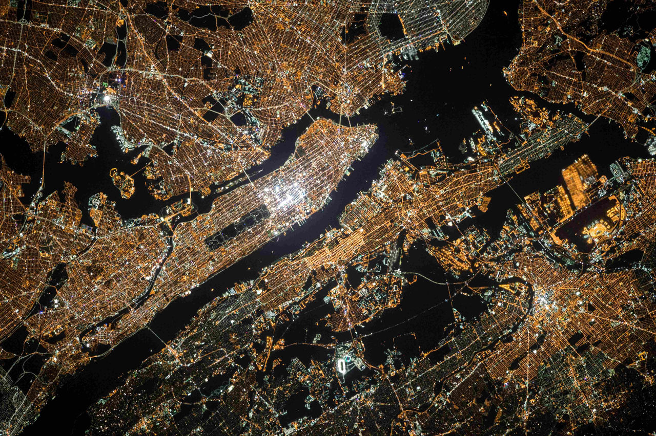 city lights from space