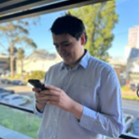 Man looking at his phone