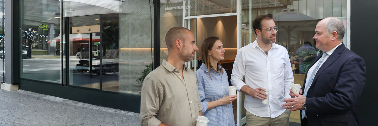 NAB CEO Andrew Irvine engaging with small business customers