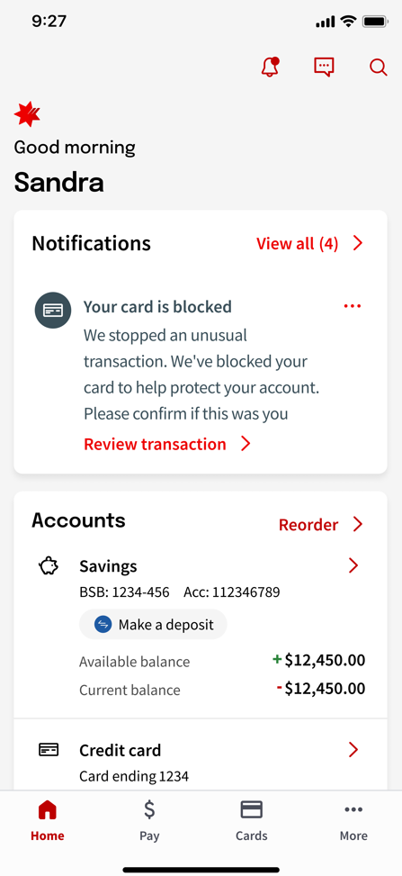 NAB In-App display