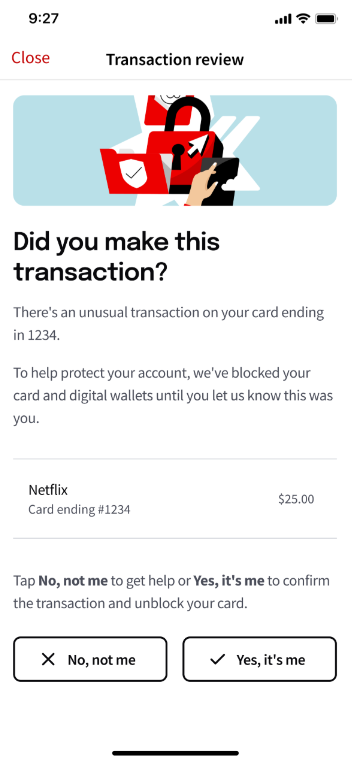NAB Unblock pop-up