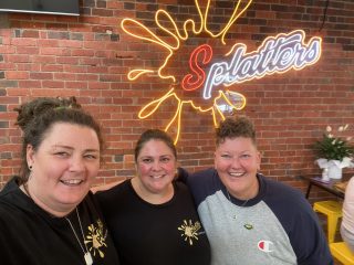 Three owners of Splatters Cheese Bar in Geelong