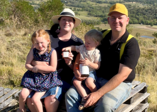 The Wall family. (L-R: Lucinda, Katelyn, Lachlan and Justin)