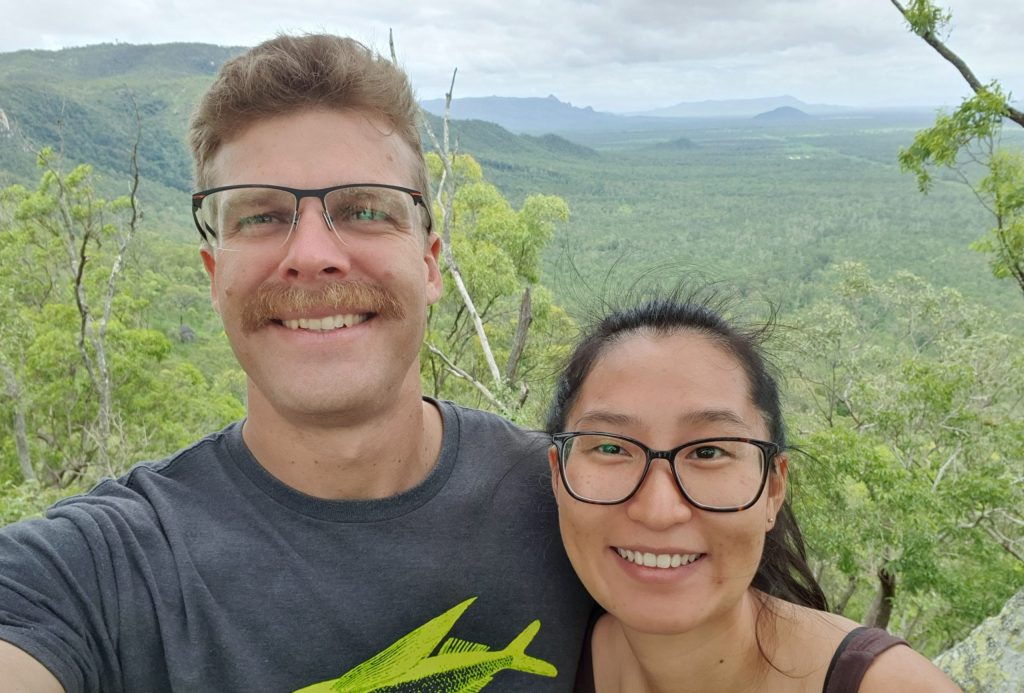 Couple standing in front of natural park in Townsville