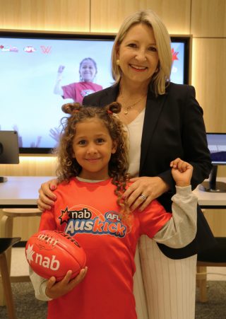 NAB Chief Marketing Officer Natalie Lockwood with 'Tully'.