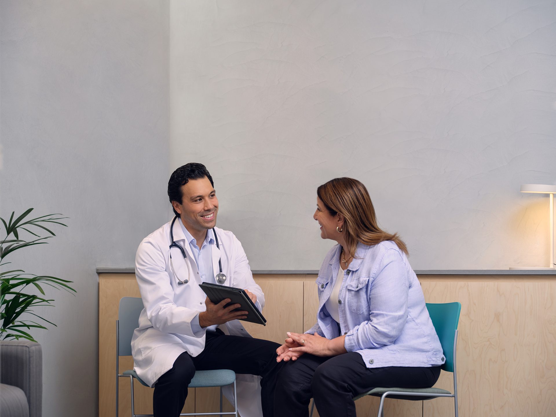 Doctor and patient at clinic consultation